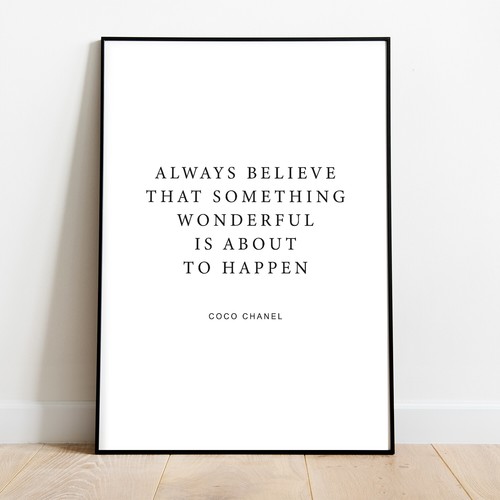 Bedroom Fashion Wall Art Prints Home Decor Poster Quote Framed Picture - Picture 13 of 35