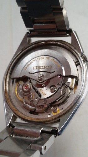 Seikomatic 35J DIASHOCK 6245-9000 Silver Automatic VG - Picture 3 of 12