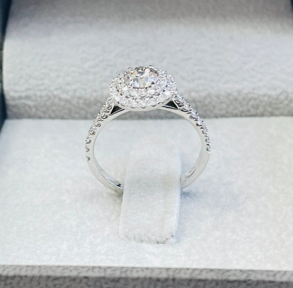 Diamond Proposal Ring 1.01 Ct Round G VVS1 Side D-F VVS1-VVS2 Gold 14K Ring - Image 3 of 4