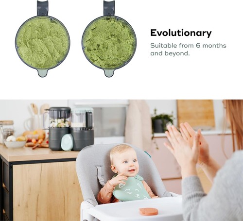 Babymoov Nutribaby One: 4 en 1 máquina de alimentos para bebés licuadora vaporera procesador de cocina - Imagen 4 de 6