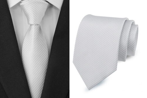 Hot!Solid Striped Classic JACQUARD WOVEN 100% Silk Men's Tie Necktie - Picture 13 of 35