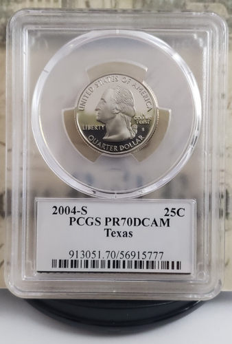 2004-S State Label - Proof Quarter – Texas - PCGS PR70DCAM – Tops! 5777 - Picture 6 of 6
