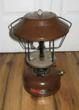 Vintage Coleman Camping 275 Brown Double Mantle Lantern 1976 ***PARTS REPAIR***