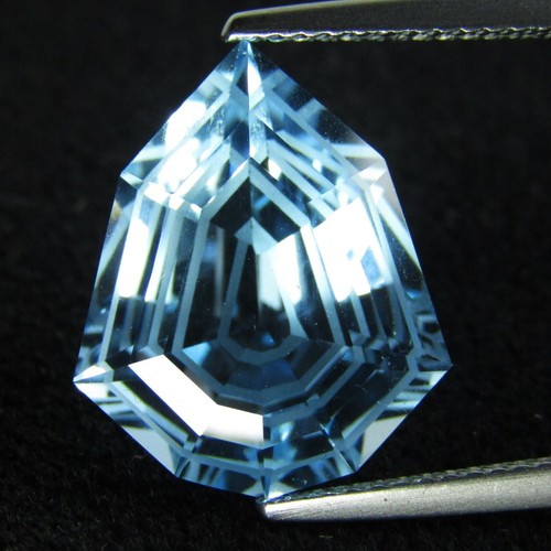 11.02Cts Brilliant Natural Sky Blue Topaz Fancy Custom Cut Loose Gemstone VDO - Picture 3 of 5