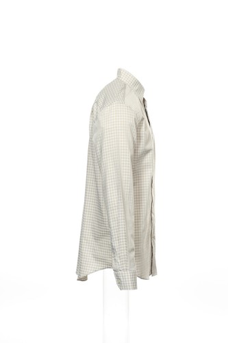 Van Heusen Taupe Window Pane Button Down Shirt Sport S $50 - Picture 4 of 4