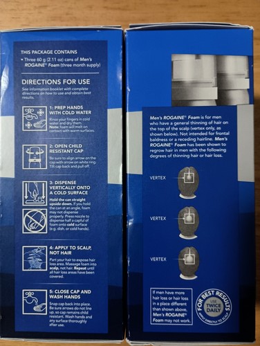 Men's Rogaine Foam Hair Loss Regrowth Treatment 3-Month Supply - Expire 2026 !! - Picture 9 of 22