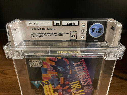 WATA 9.2 A+ TETRIS & DR. MARIO Super Nintendo PLAYER'S CHOICE See photos! SNES - Picture 3 of 9