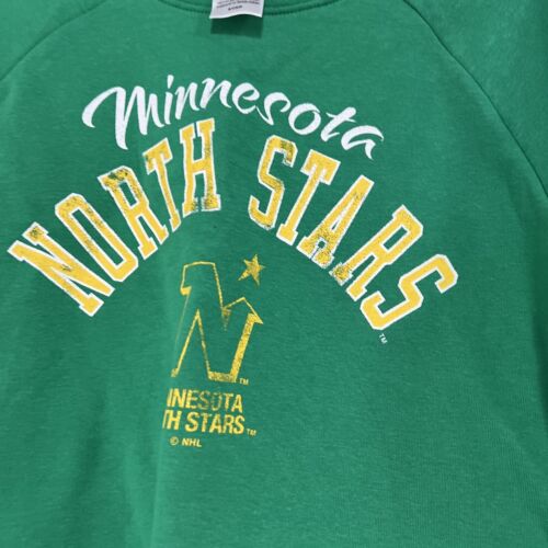 VINTAGE HOCKEY Sweatshirt Womens Small North Stars Minnesota Crewneck Fleece New - Picture 2 of 6