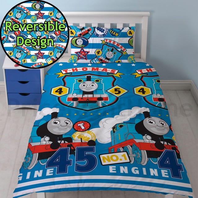 Thomas Friends Patch Single Duvet Cover Set Kids Boys Bedding Reversible