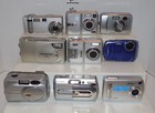 Digital Camera Lot of 9 Tested Do Not Work for Parts or repair Fujifilm Kodak