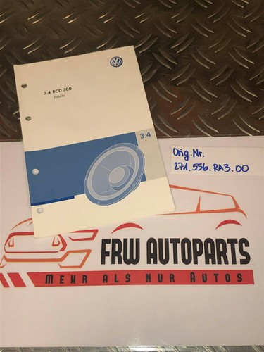 Volkswagen Radioeinheit 3.4 RCD 300 10.2006 Deutsch 271.556.RA3.00