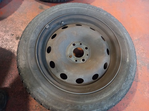 N.4 CERCHI FERRO FIAT 4 FORI - 15" - 6,5J 15H2 ET43 USATI + GOMME BL-B5 - Picture 4 of 11