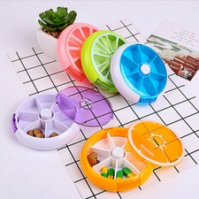 7Day Travel Pill Box Medicine Tablet Storage Vitamin Dispenser Organiser Holder#