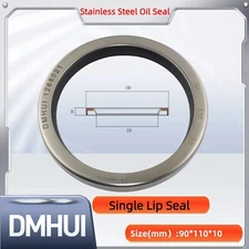 Oil Seal 90x110x10 Single Lip Seal Stainless Steel Oil Seal PTFE SS 90×110×10