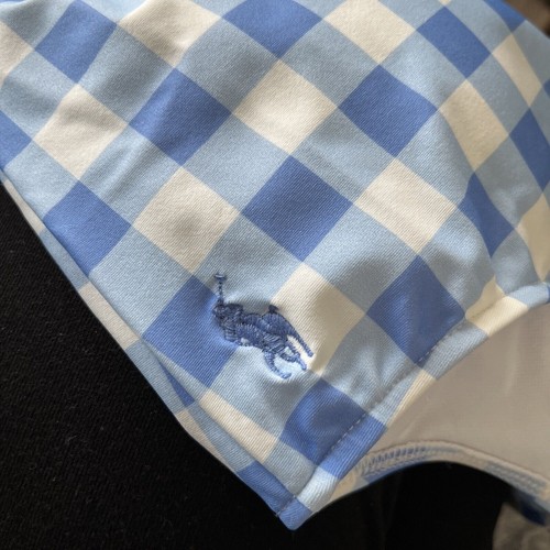 Polo Ralph Lauren Girls Gingham One Piece Swimsuit Blue white Size 14 - Picture 3 of 3