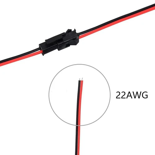 50-Pair 2-Pin For JST SM Plug Male+Female Connector 22AWG Electrical Cable Wires - Picture 5 of 18