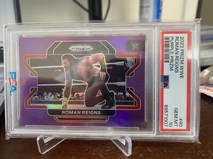 2022 Panini Prizm WWE ROMAN REIGNS Purple /149 PSA 10 #40 Tribal Chief Bloodline