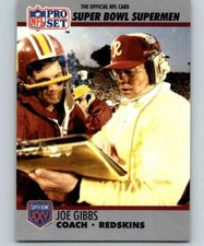 Joe Gibbs 1990 Pro Set Super Bowl 160 #26 Redskins CO (BOX 44) ID:17813