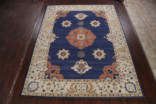 Geometric Traditional Oriental Hand-Tufted Area Rug Living Room Carpet 10'x13' - Picture 2 of 11