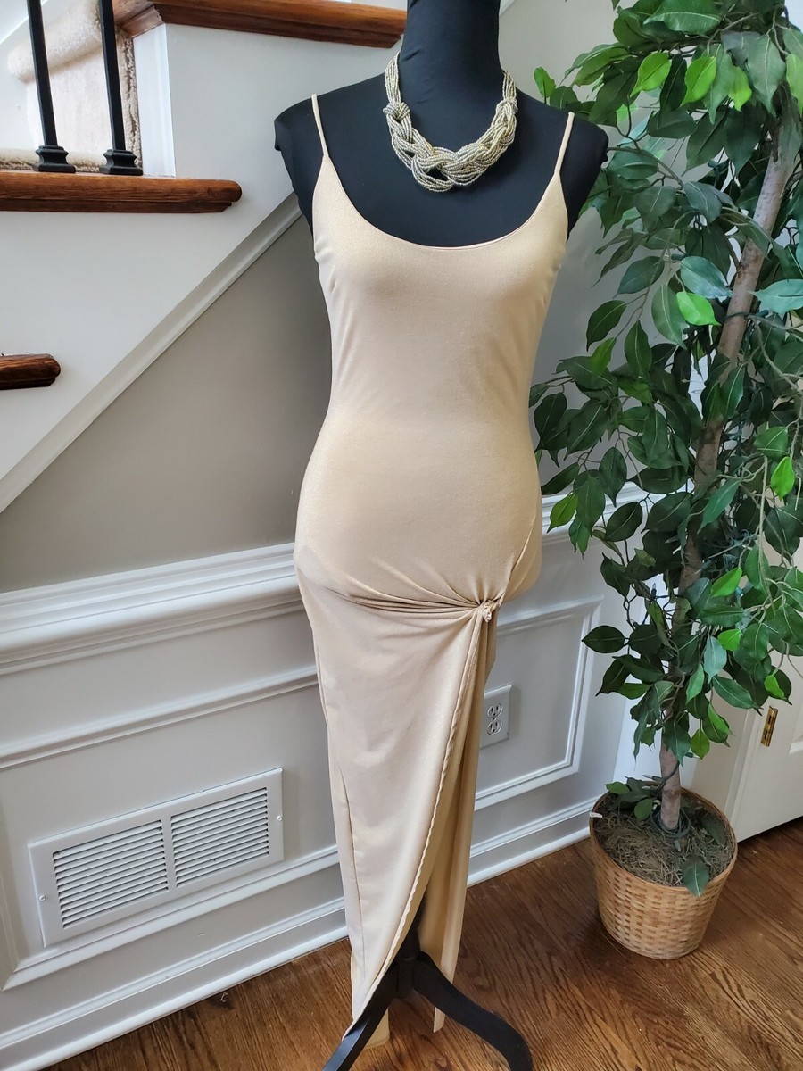 Fashion Nova Women's Cream Polyester ScoopNeck Sleeveless Knee Length Dress XS Fashion Nova Women's Cream Polyester ScoopNeck Sleeveless Knee Length Dress XS
