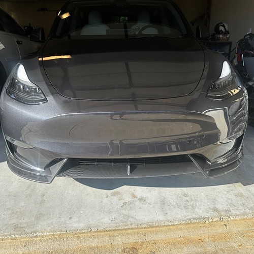 Parachoques delantero divisor de labios alerón barbilla etapa 3 para Tesla modelo Y 2020~2023 2022 - Imagen 4 de 14