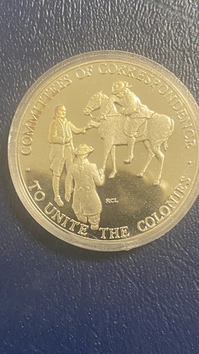 1973 U.S. Bicentennial Commemorative Proof Sterling Silver Medal - Adams & Henry - Picture 4 of 12