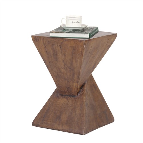 Mildew-proof Wooden Pedestal Accent Side Table Large Drink Table Home Furniture - Imagen 6 de 12