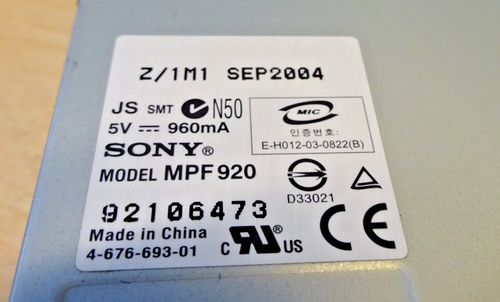 SONY MPF920**LECTEUR DE DISQUETTE**POUR DISQUETTES 1,44MB***#NT4276 - Photo 2/3