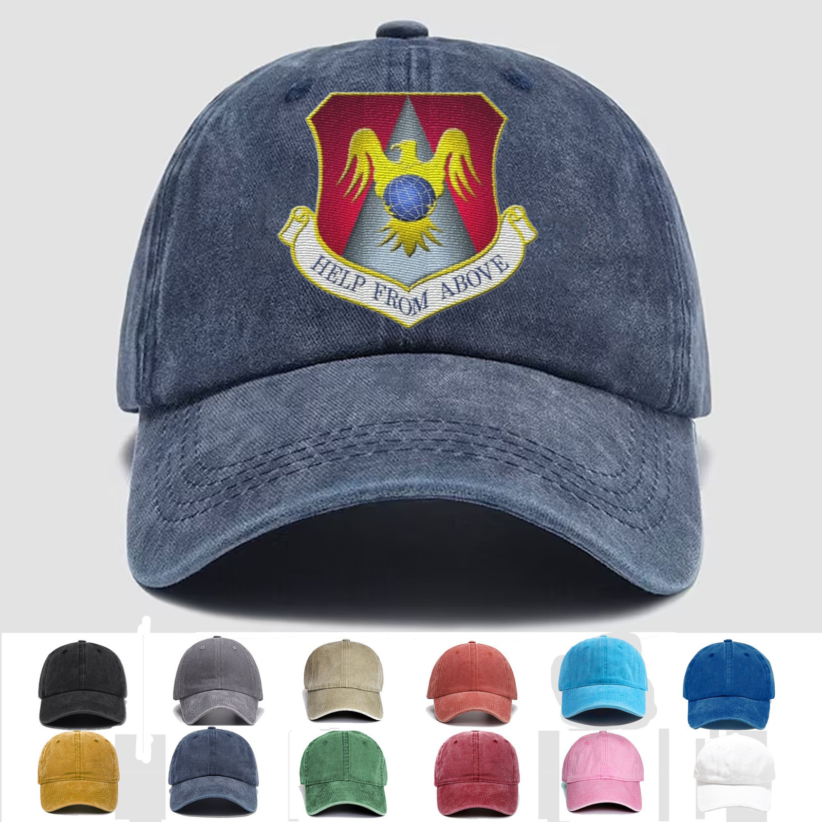 Custom Embroidered Hat 375th Air Mobility Wing, Veteran Cap, Trucker Hat, Gift