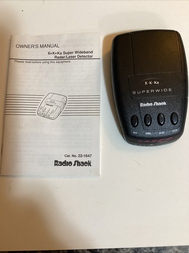 Radio Shack X- K- Ka Superwide Radar Laser Detector Model 22-1647 W/Manual - Picture 2 of 3