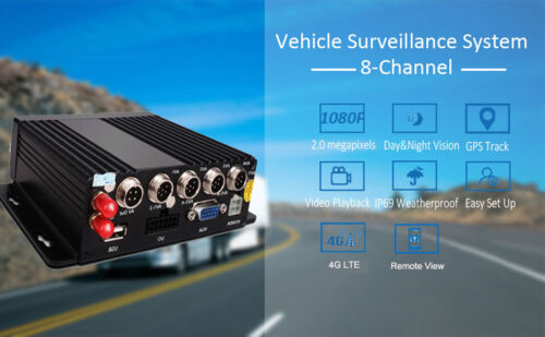 7" Monitor GPS 4G MDVR 1080P Backup Camera 2TB HDD For Truck Remote APP/PC - Picture 10 of 14