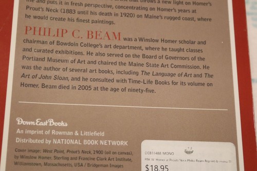 Winslow Homer at Prout's Neck by Philip C. Beam Downeast Books Paperback NEW - Picture 3 of 6