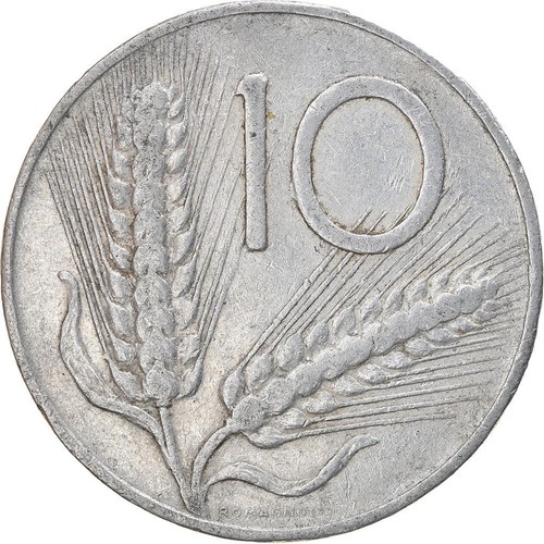 Italy Coin 10 Lire | Plough | Ears of Wheat | 1951 - 2001 - Picture 12 of 12
