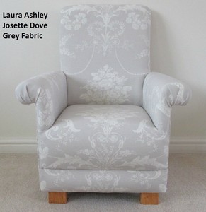 Details About Laura Ashley Josette Dove Grey Fabric Kids Chair Child Nursery Armchair Bedroom