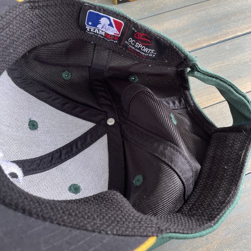 Oakland A’s Athletics Team MLB Green Yellow Brim Strapback Baseball Cap (Y7) - Picture 7 of 8