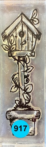 Bird House, Border & Background Peacock Feather Rubber Stamps You Choose - Picture 22 of 35