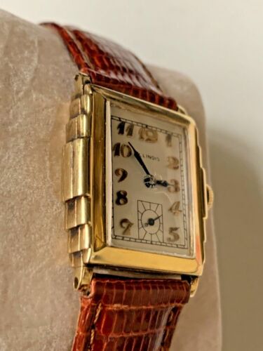 RARE - Vintage 1930’s Illinois 14K Yellow Gold Wristwatch with 21 Jewels - Picture 4 of 11