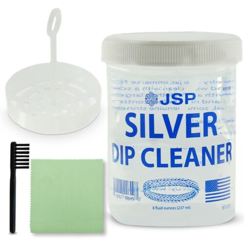 2 Sterling Silver Dip Cleaner Tarnish Remover 925 Jewelry Cleaning Solution 8oz - Picture 13 of 23