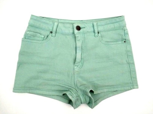 BDG Women's High Rise ERIN 5 Pocket Cotton Blend Green Shortie Short  Size 28W 