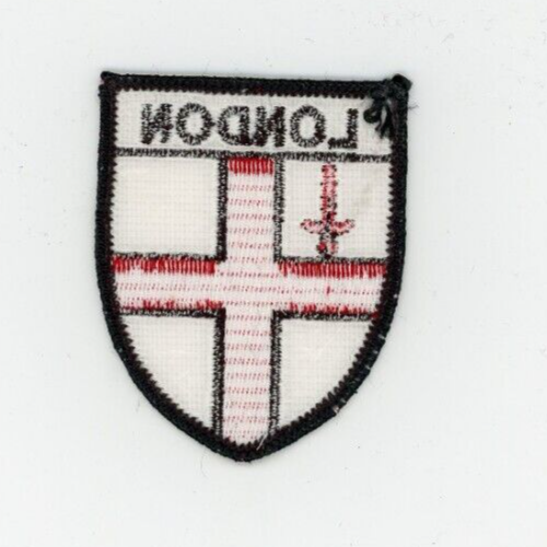 Escudo de armas de lote antiguo parche de recuerdos de Londres Reino Unido sin usar - Imagen 2 de 2