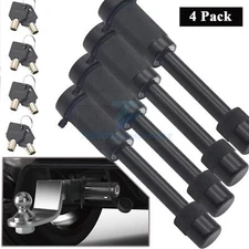 4PCS Upgrade 5/8in Hitch Pin Lock with Keys for RV Truck Trailer Tow Receiver