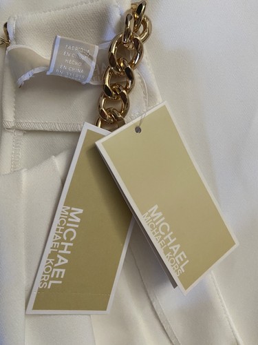 Michael Kors Damenkleid weiß Größe 2 Einzelhandel 175 $: brandneu mit Etikett - Bild 5 von 6