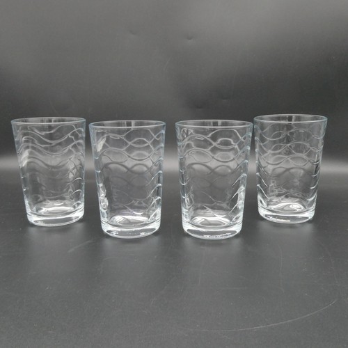 4 vasos Pasabahce onda óptica 6 oz vidrio transparente turco líneas onduladas horizontales 4" - Imagen 5 de 11