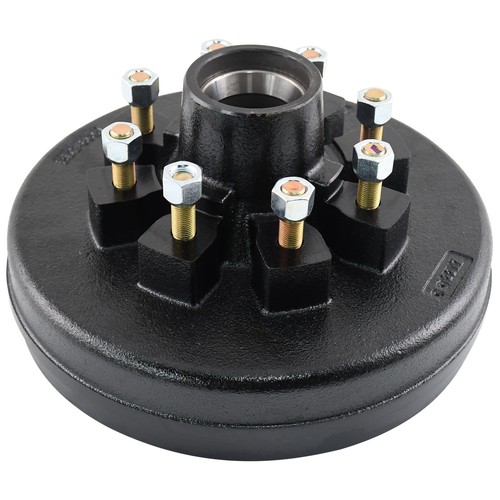 Pair 8 On 6.5" Trailer Brake Hub Drum Kit For 7000 Lbs Axle - 22004K CA S26 - Picture 4 of 8