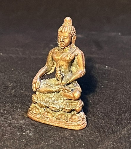 AMULETO THAI BUDDHA BRONZO PHRA CHIANG SAEN, BUONA FORTUNA E BUON AFFARE - Foto 2 di 8