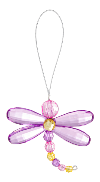 y♡Crystal B4 pink purple yellow CHARMING DRAGONFLY ORNAMENT Crystal