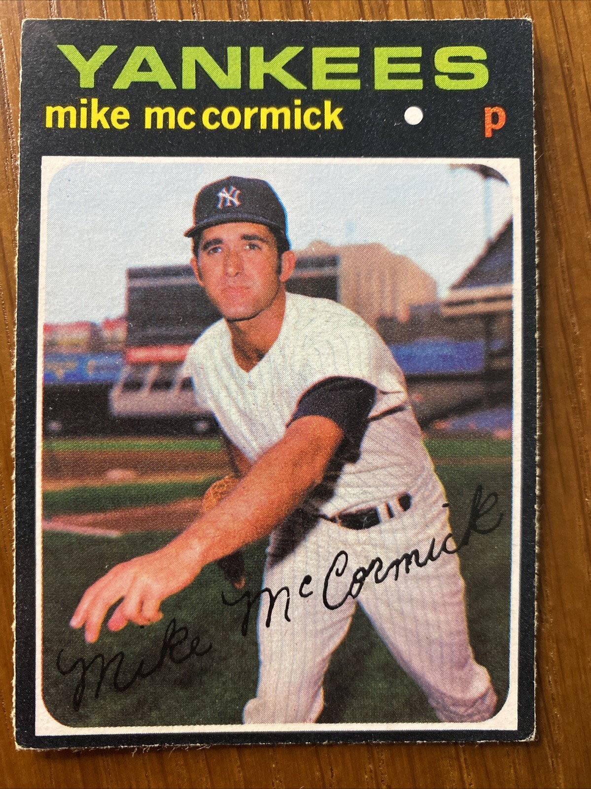 1971 OPC O-Pee-Chee Baseball Card #438 Mike Mccormick New York Yankees HIGH GRDE