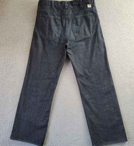 Gap jeans mens Worker 38x32 blue Wide Leg Baggy Loose 100% cotton 21 leg opening - Picture 2 of 24