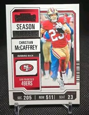 2023 Contenders Football #87 Christian McCaffrey SF 49ERS Season Ticket Card