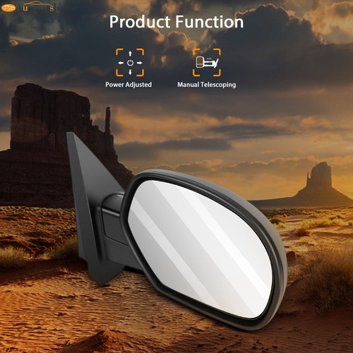 Passenger Power Door Side Mirror for 07-13 Chevrolet Silverado GMC Sierra Pickup - Picture 3 of 12